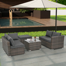 Patio Furniture, Outdoor Furniture, Seasonal PE Wicker Furniture, 4 Set Wicker Furniture With Temper