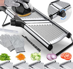 Stainless Steel Chopper Set Mandolin Grater Slicer Cut Resistant Gloves