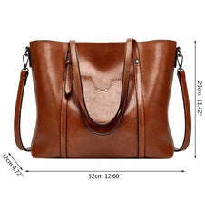 Shoulder Bags Handbags For Women Large Designer Ladies Bag Purse Leather Tote Bag, Brown