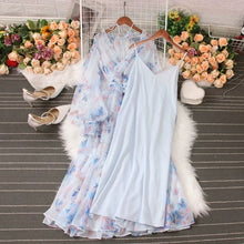 French Waist Slimming Floral Dress