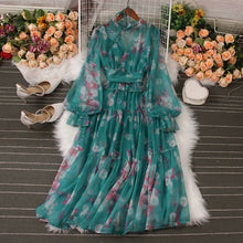 French Waist Slimming Floral Dress