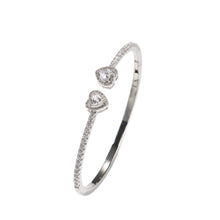 Fine Circle Pairs Of Heart Shape With Diamond Bracelets