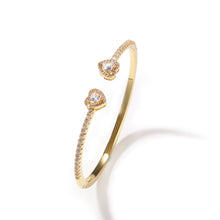 Fine Circle Pairs Of Heart Shape With Diamond Bracelets