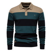 Men's Long Sleeve Polo Collar Sweater Slim Lapel