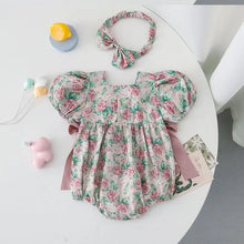 Baby Rompers Velvet Rose Clothes Short Sleeve Jumpsuit