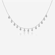 S925 Sterling Silver Pear-shaped Zircon Hanging Scarf Long Necklace