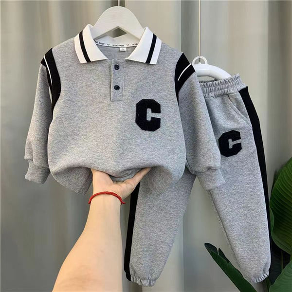 Boys' And Kids' Autumn Sports Two-piece Set