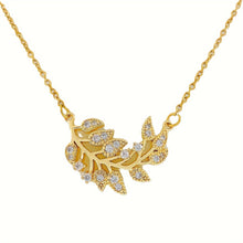 Necklace With Leaves And Diamond Zircon Clavicle