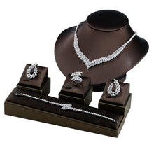 New Four-piece Set Copper Micro Inlaid Zircon Wedding Accessories