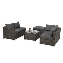 Patio Furniture, Outdoor Furniture, Seasonal PE Wicker Furniture, 4 Set Wicker Furniture With Temper