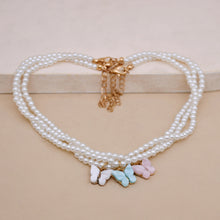 European And American Opal Bow Knot Pearl Necklace Women