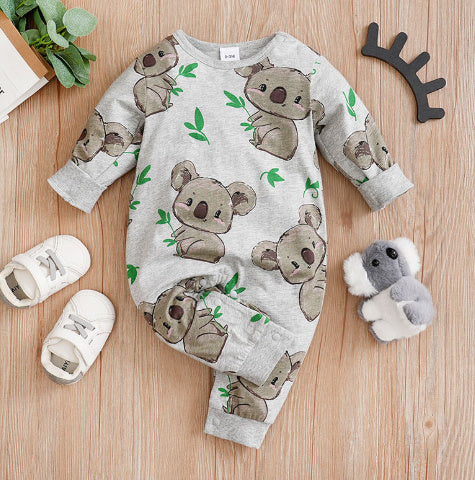 Baby Long Sleeve Clothes Cartoon Animal Jumpsuit